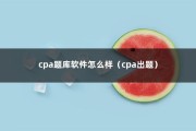 cpa题库软件怎么样（cpa出题）