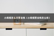 小规模怎么交营业税（小规模营业税怎么收）