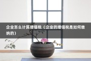 企业怎么计算增值税（企业的增值税是如何缴纳的）