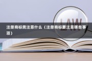 注册商标需注意什么（注册商标要注意哪些事项）