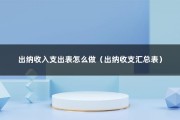 出纳收入支出表怎么做（出纳收支汇总表）