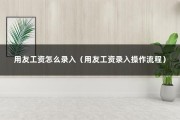 用友工资怎么录入（用友工资录入操作流程）