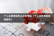 个人注册商标怎么注册商标（个人注册商标如何操作）