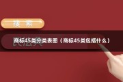 商标45类分类表图（商标45类包括什么）