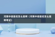 河南中级报名怎么报啊（河南中级报名怎么报啊考试）