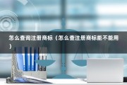 怎么查询注册商标（怎么查注册商标能不能用）